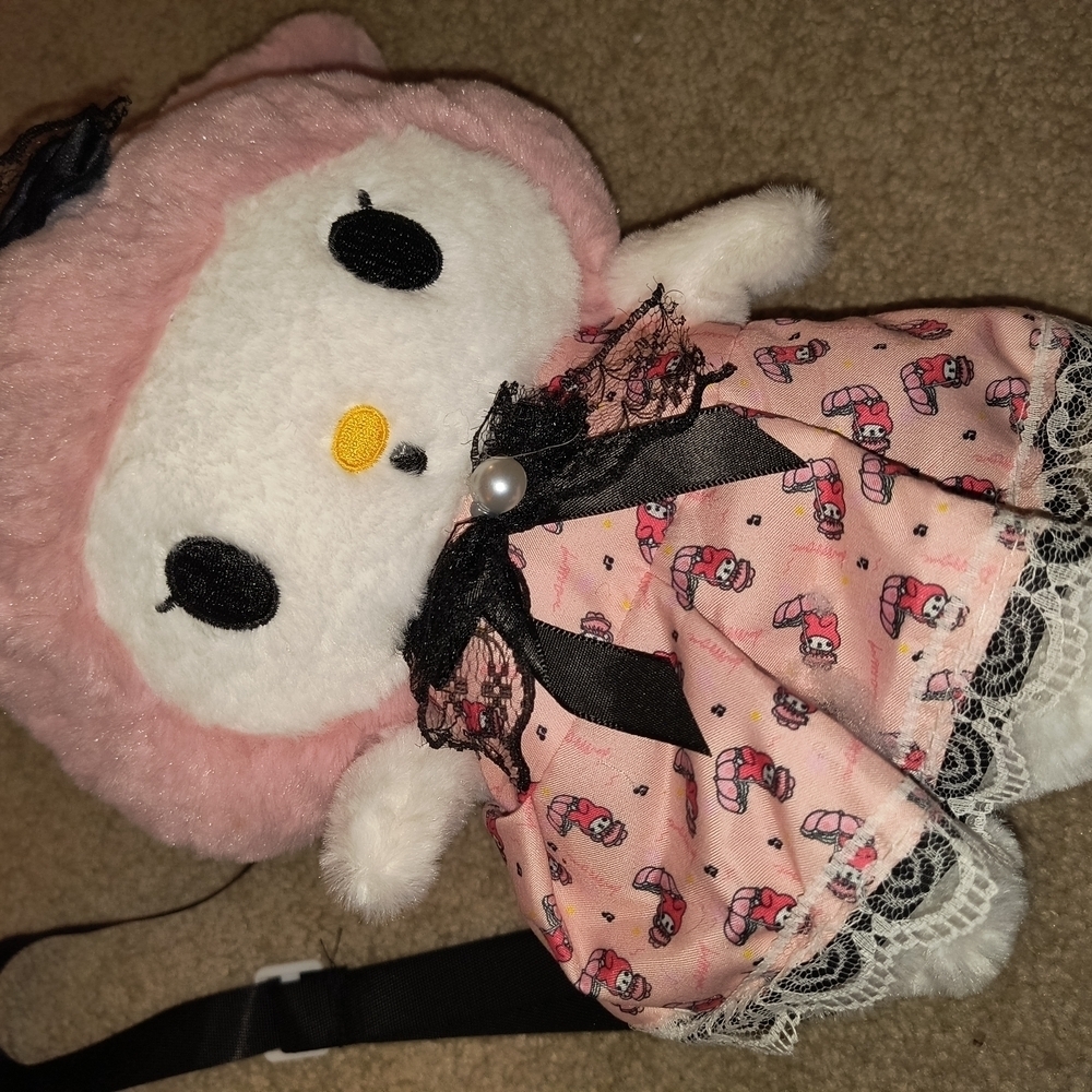 Cute Plush Toy in Pink Outfit Hello Kitty Sanrio My Melody - Picture 2 of 5